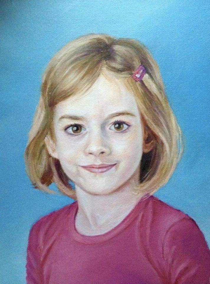 Anna 20x30 oil painting on cardboard Balla Elena painter